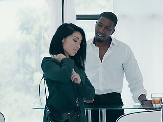 Korean spoil Rina Ellis gives a blowjob together with gets the brush punani blacked